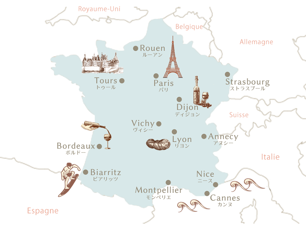 フランス都市・地図